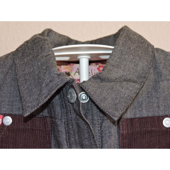 Adelie Quilted Denim Jacket French Designer Boutique Top Toddler 3T Outerwear - Picture 3 of 8